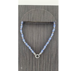 Zinzi collier met blauwe kralen