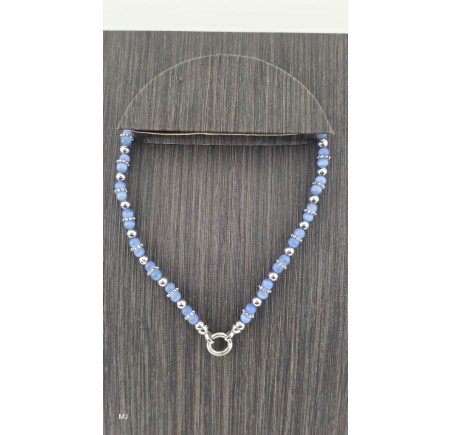 Zinzi collier met blauwe kralen