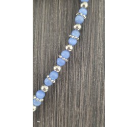 Zinzi collier met blauwe kralen