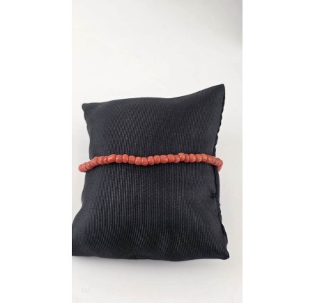 Bloedkoralen armband met gouden slot