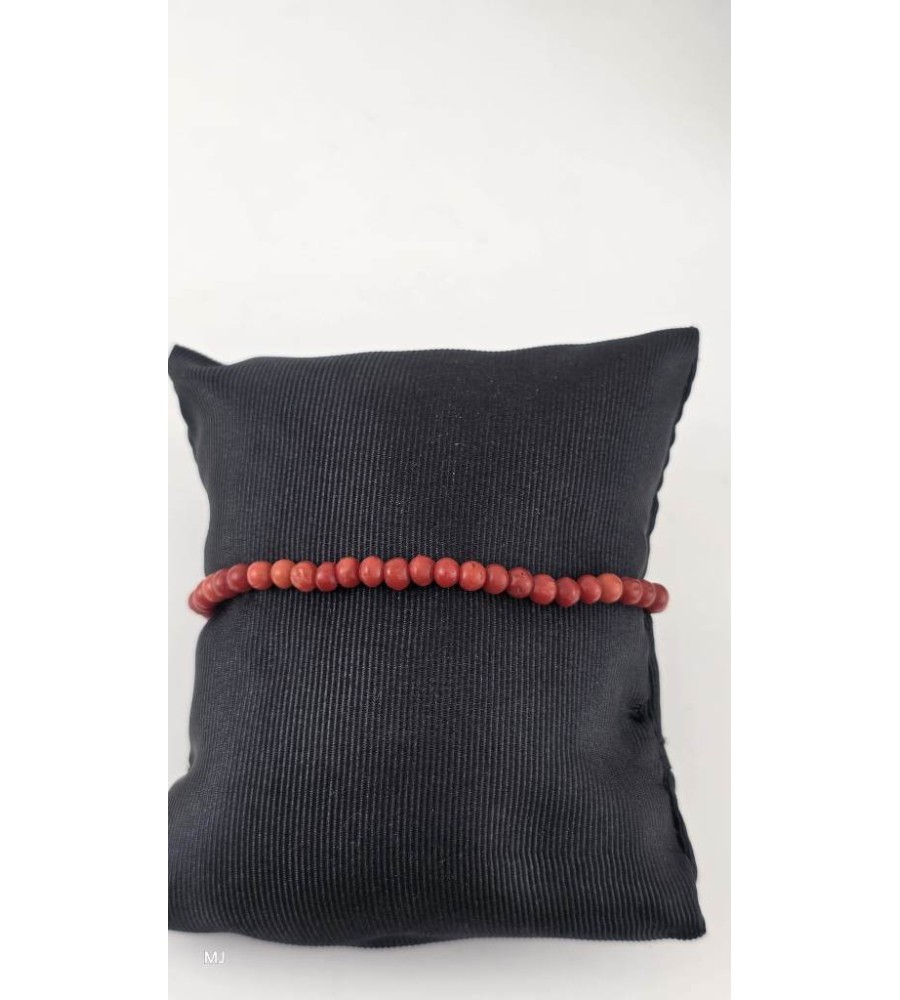Bloedkoralen armband met gouden slot