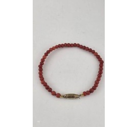 Bloedkoralen armband met gouden slot