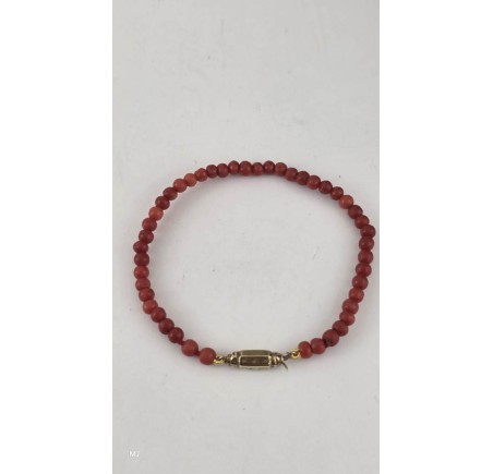 Bloedkoralen armband met gouden slot