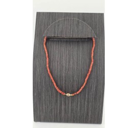Bloedkoralen collier met gouden slot