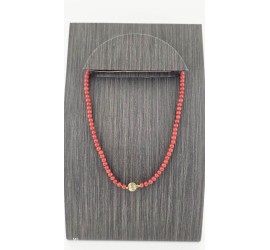 Bloedkoralen collier met gouden slot