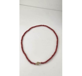 Bloedkoralen collier met gouden slot