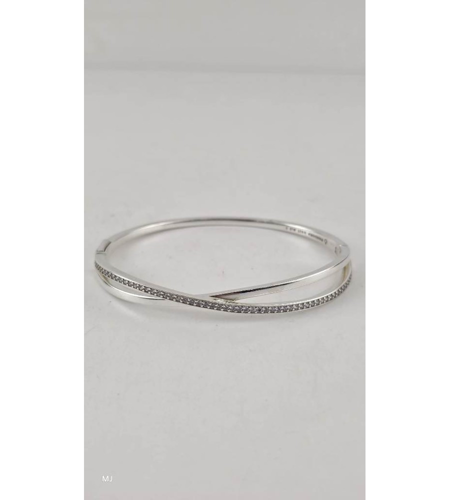 Zilveren Pandora armband met zirkonia