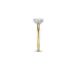 Gouden  damesring ovaal solitair met lab grown diamant VBLR011
