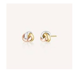 Rosefield staal vergulde oorknoppen Striped Studs JESSG-J1282