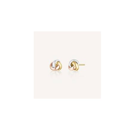 Rosefield staal vergulde oorknoppen Striped Studs JESSG-J1282