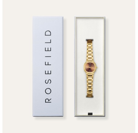 Rosefield dameshorloge Gaia XS Brown-Gold Sunray Gold ORBGSG-OR08