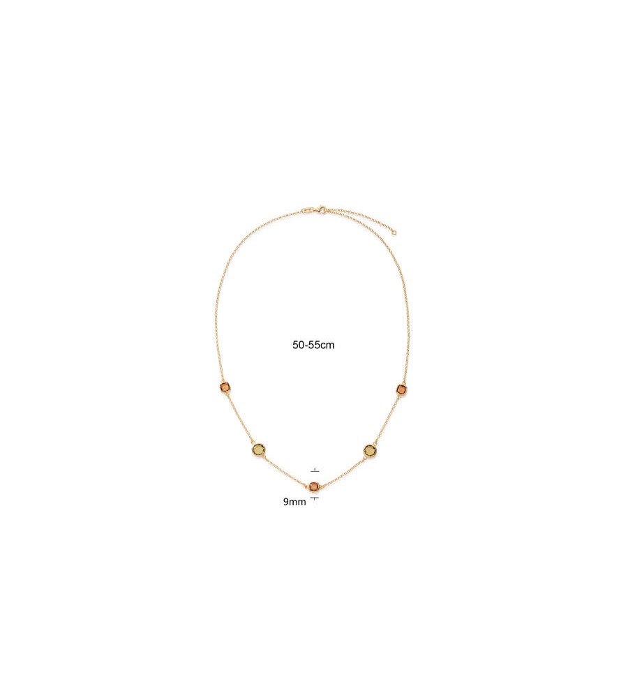 Zilveren collier verguld