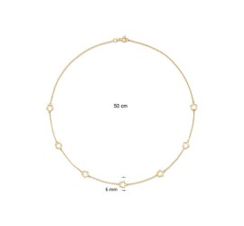 Zilveren collier verguld 102.8050.50