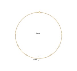 Zilveren collier verguld 102.8051.50