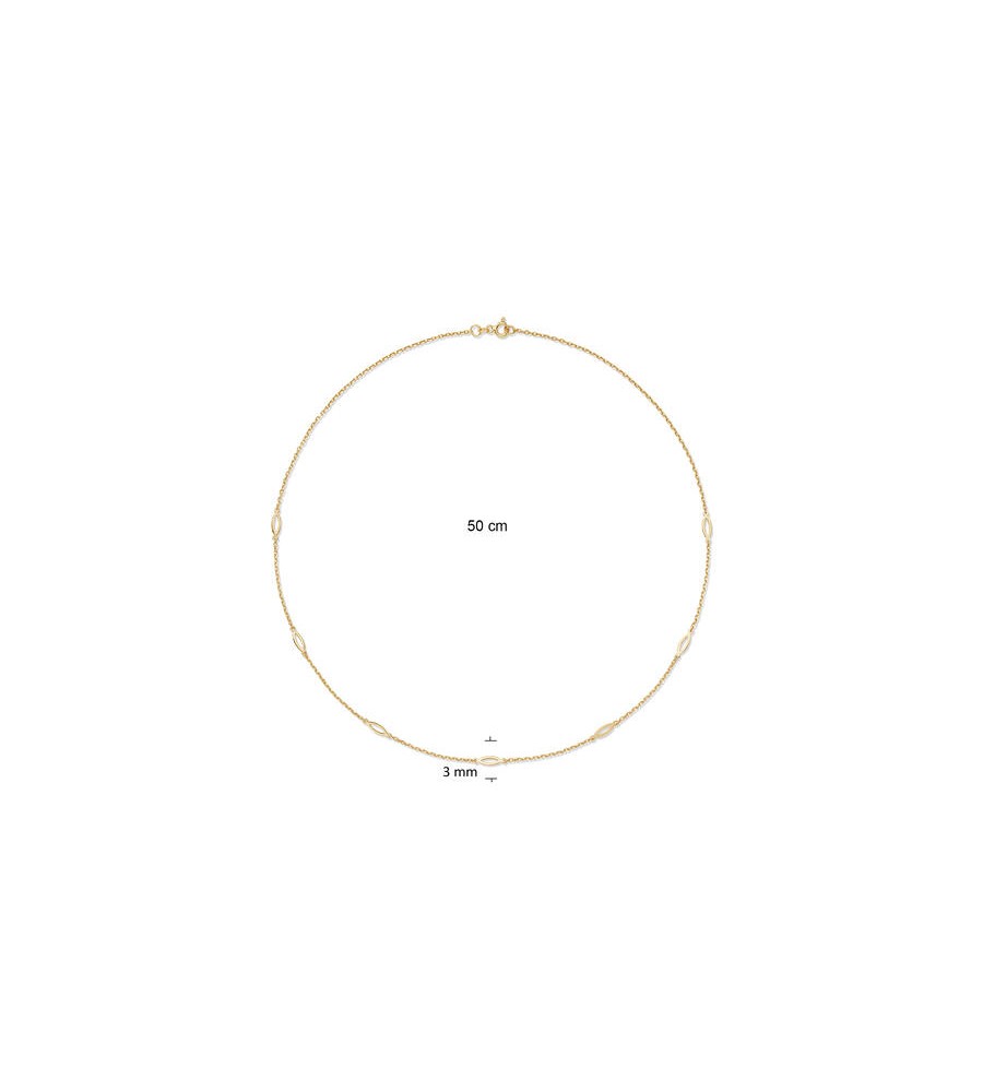 Zilveren collier verguld